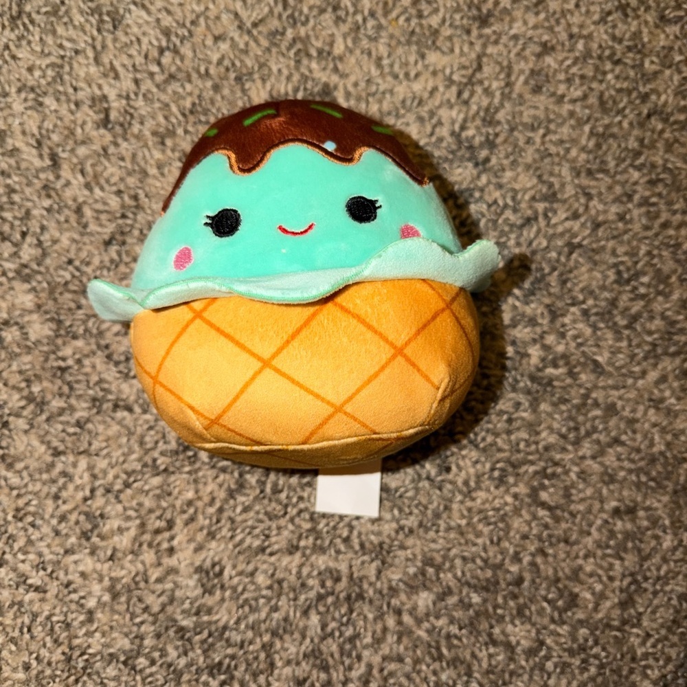 Squishmallows May the Mint, Mint Green Ice Cream Waffle Plush